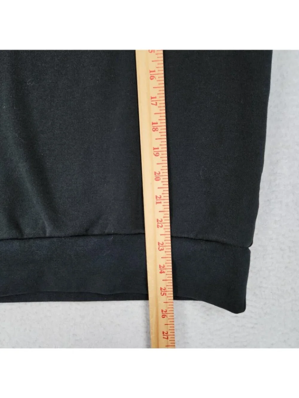 Adidas Sweater Mens Medium Washed Black Trefoil Hoodie Pullover Sweatshirt